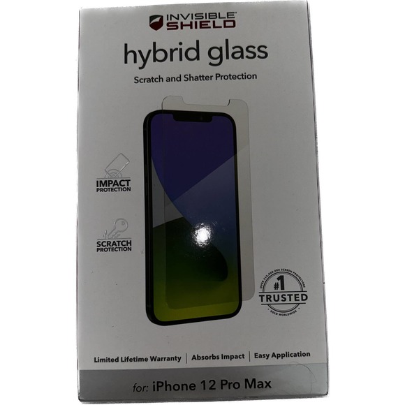Zagg Invisible Shield‎ Hybrid Glass screen protector iphone 12 ProMax - Picture 1 of 2